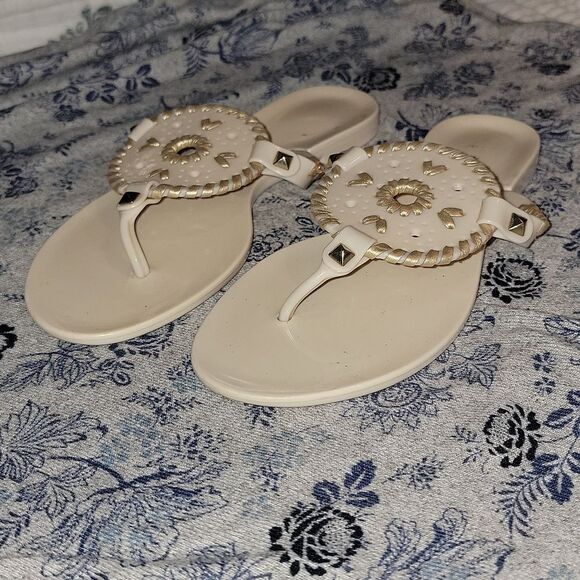 Jack Rogers Georgica Jelly Thong Sandals Women's Size 5 - Picture 8 of 10
